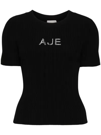 Aje Ribbed Top In Black