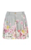 Aje Romantica Floral-print Linen-blend Shorts