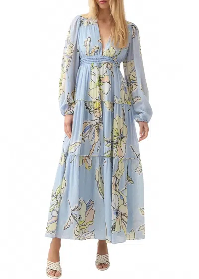 Aje Romantica Voile Maxi Dress In Hibiscus In Pink