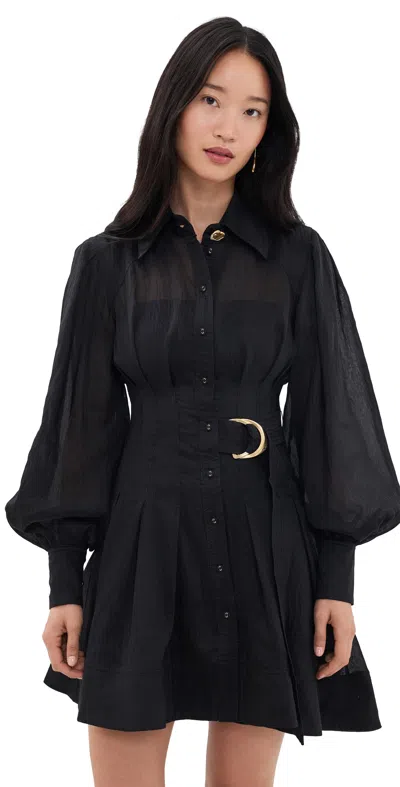 Aje Rosanna Mini Shirt Dress Black