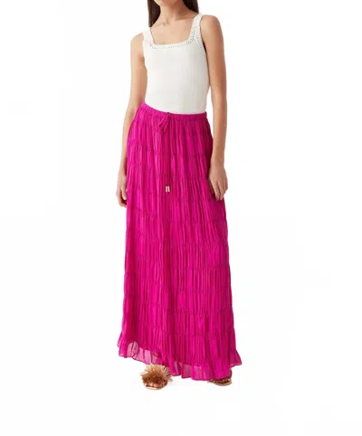Aje Rosewood Ruched Maxi Skirt In Pink