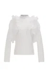 Aje Rowan Ruffled Top - In White