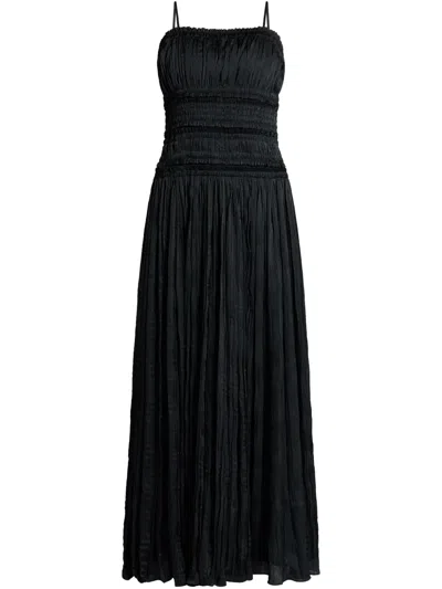Aje Ruched-detailing Midi Dress In Black