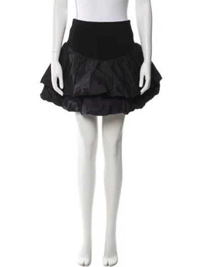 Pre-owned Aje Ruffle Embellishment Mini Skirt In Black