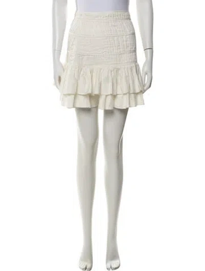 Pre-owned Aje Ruffle Embellishment Mini Skirt In Neutral