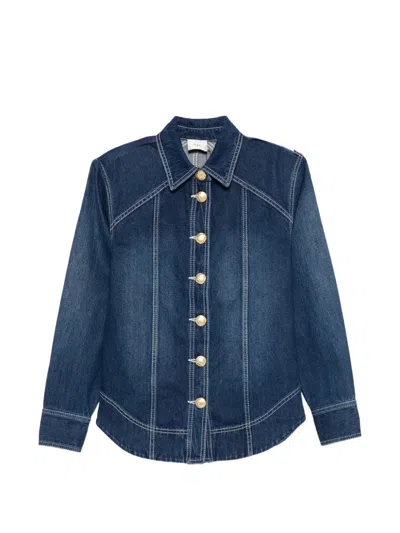 Aje Rylee Denim Overshirt In Blue