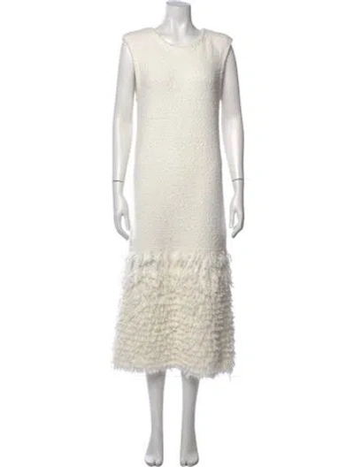 Pre-owned Aje Scoop Neck Long Dress In Neutral