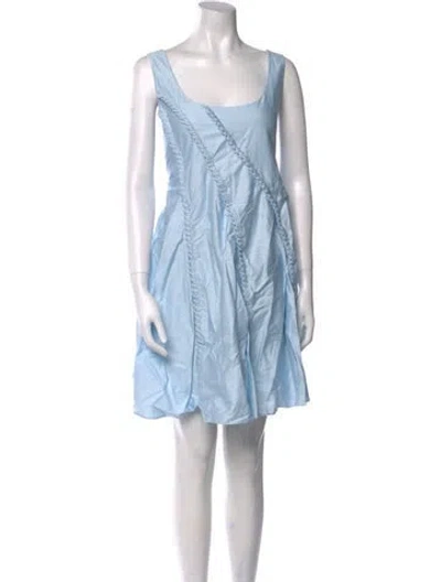 Pre-owned Aje Scoop Neck Mini Dress W/ Tags In Blue