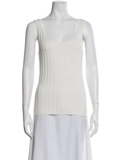 Pre-owned Aje Scoop Neck Sleeveless Top In Neutral