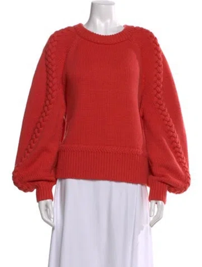 Pre-owned Aje Scoop Neck Sweater In Orange