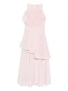 Aje Selestia Ruffled Layered Midi Dress In Pink