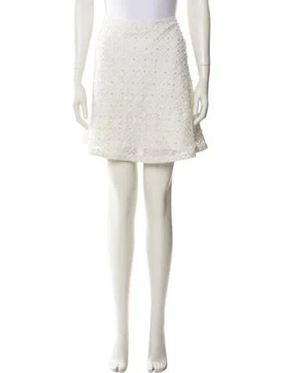 Pre-owned Aje Sequin Embellishments Mini Skirt W/ Tags In White