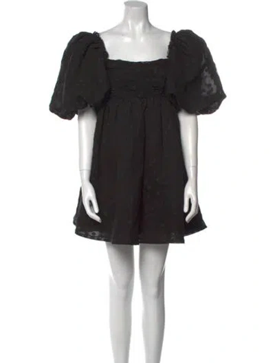 Pre-owned Aje Silk Mini Dress In Black
