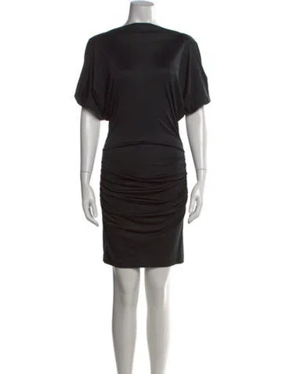 Pre-owned Aje Silk Mini Dress In Black
