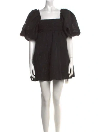 Pre-owned Aje Silk Mini Dress In Black