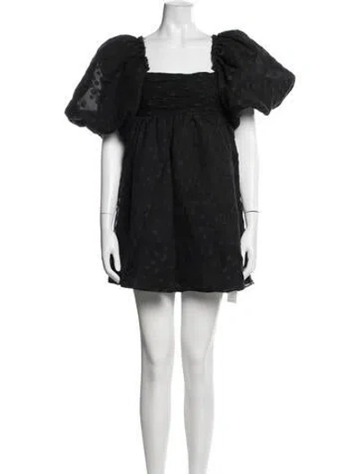 Pre-owned Aje Silk Mini Dress In Black