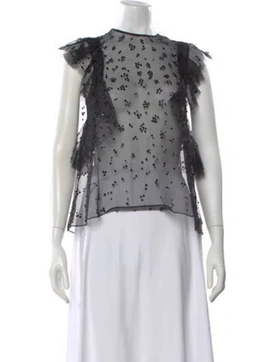 Pre-owned Aje Silk Printed Top In Multi