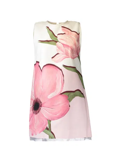 Aje Skies Floral-print Mini Dress In White