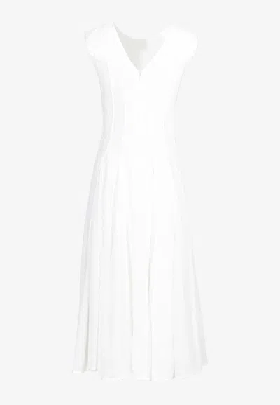 Aje Soleil Lace Midi Dress In Ivory