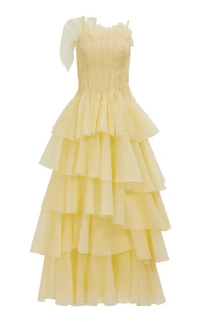 Aje Sonnet Pleated Gown - In Yellow