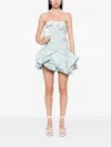 Aje Splendour Mini Dress Silver Blue In Blue