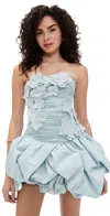 Aje Splendour Mini Dress Silver Blue In Silver Blue