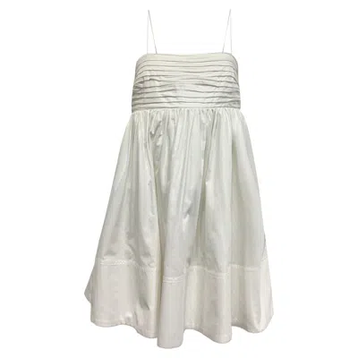 Aje Square-neck Mini Baby Doll Dress In White Cotton