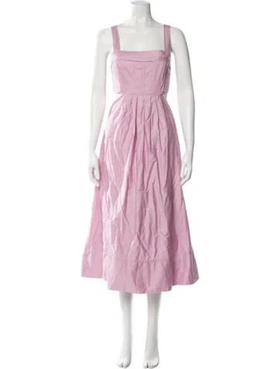 Pre-owned Aje Square Neckline Long Dress In Purple