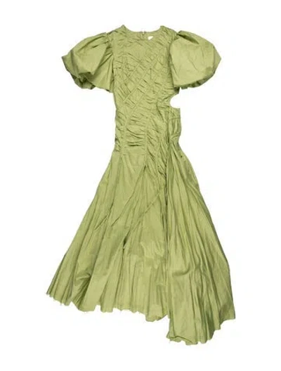 Pre-owned Aje Square Neckline Long Dress W/ Tags In Green