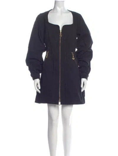 Pre-owned Aje Square Neckline Mini Dress In Blue