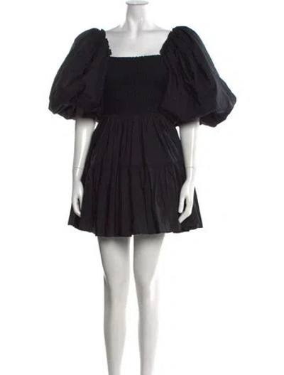 Pre-owned Aje Square Neckline Mini Dress In Blue