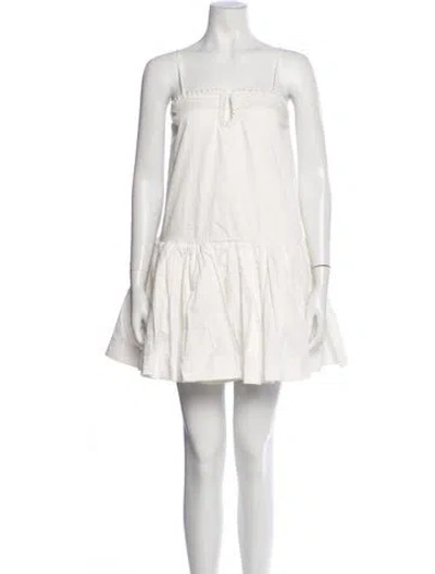 Pre-owned Aje Square Neckline Mini Dress In Neutral
