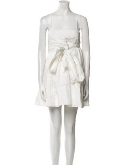 Pre-owned Aje Square Neckline Mini Dress In Neutral