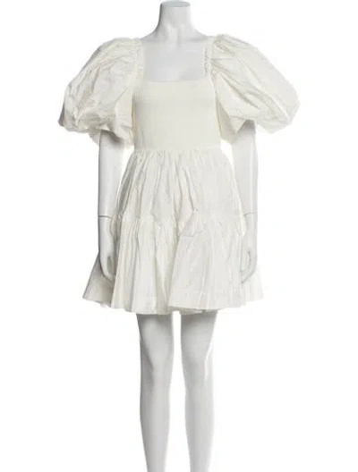 Pre-owned Aje Square Neckline Mini Dress In Neutral