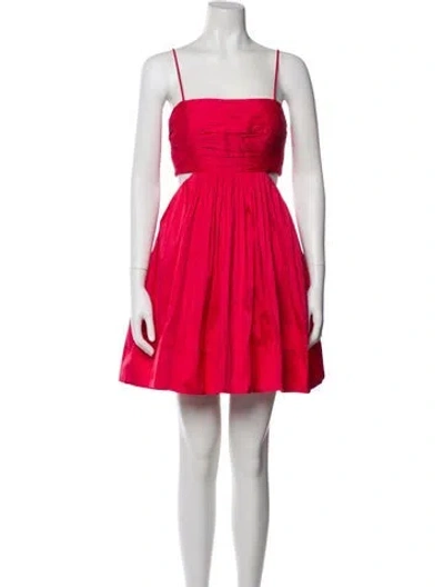 Pre-owned Aje Square Neckline Mini Dress In Pink