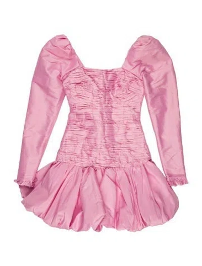 Pre-owned Aje Square Neckline Mini Dress In Pink