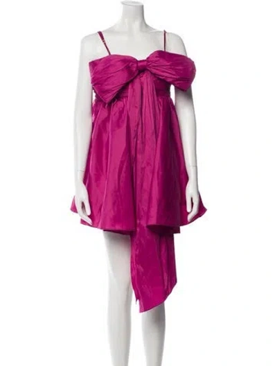 Pre-owned Aje Square Neckline Mini Dress In Pink