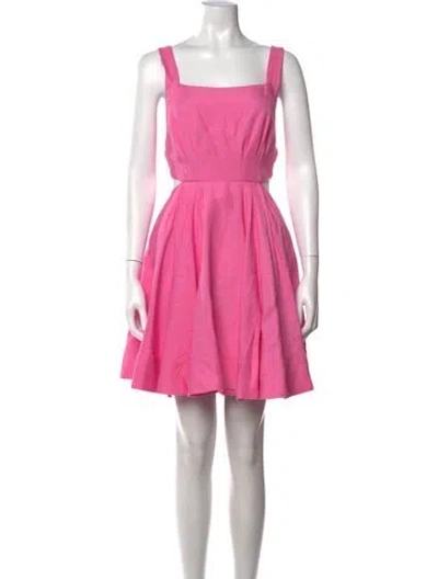 Pre-owned Aje Square Neckline Mini Dress In Pink