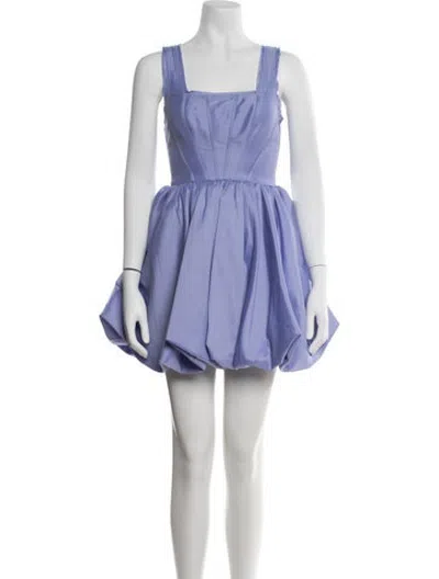 Pre-owned Aje Square Neckline Mini Dress In Purple
