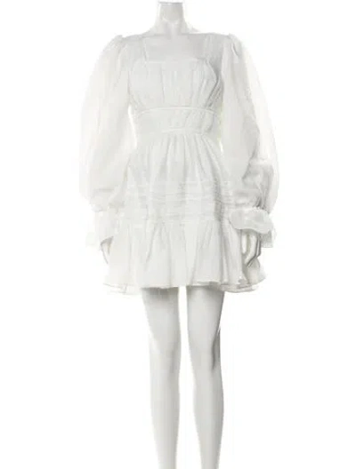 Pre-owned Aje Square Neckline Mini Dress W/ Tags In White