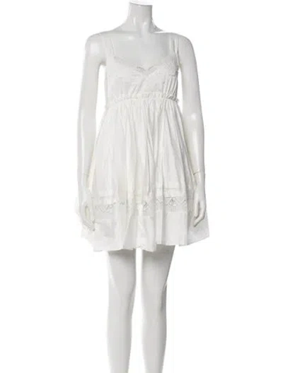 Pre-owned Aje Square Neckline Mini Dress W/ Tags In White