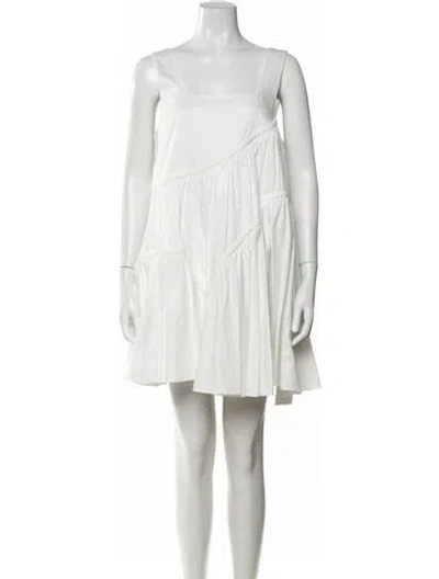 Pre-owned Aje Square Neckline Mini Dress W/ Tags In White
