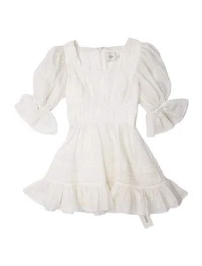 Pre-owned Aje Square Neckline Mini Dress In White