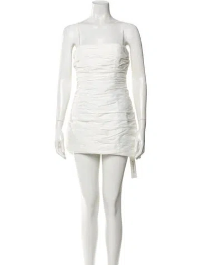 Pre-owned Aje Square Neckline Mini Dress In White