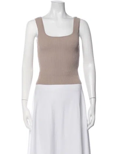 Pre-owned Aje Square Neckline Sleeveless Top In Neutrals
