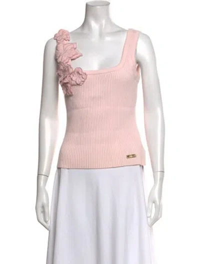 Pre-owned Aje Square Neckline Sleeveless Top In Pink