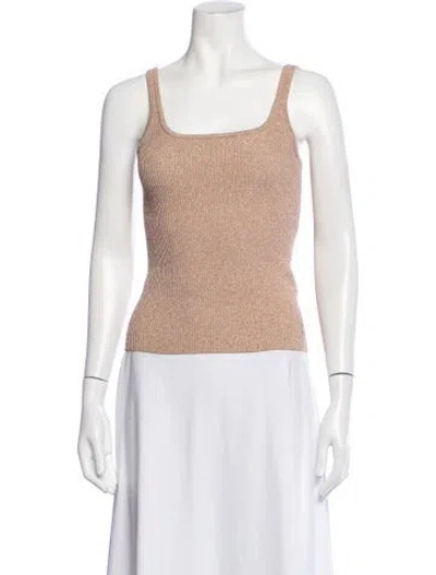 Pre-owned Aje Square Neckline Sleeveless Top In Pink
