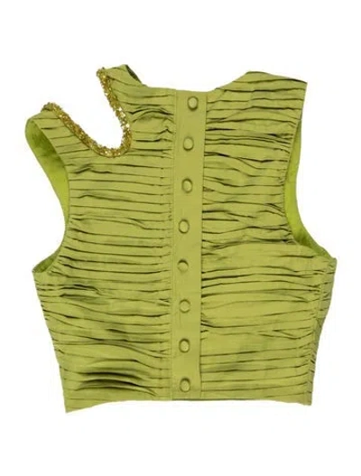 Pre-owned Aje Square Neckline Sleeveless Top W/ Tags In Green