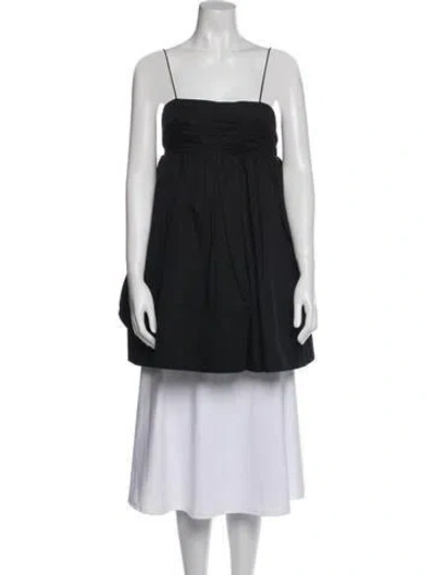 Pre-owned Aje Square Neckline Sleeveless Tunic In Blue