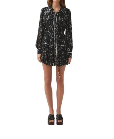 Aje Starflower Mini Dress In Nightfall Daisies In Multi